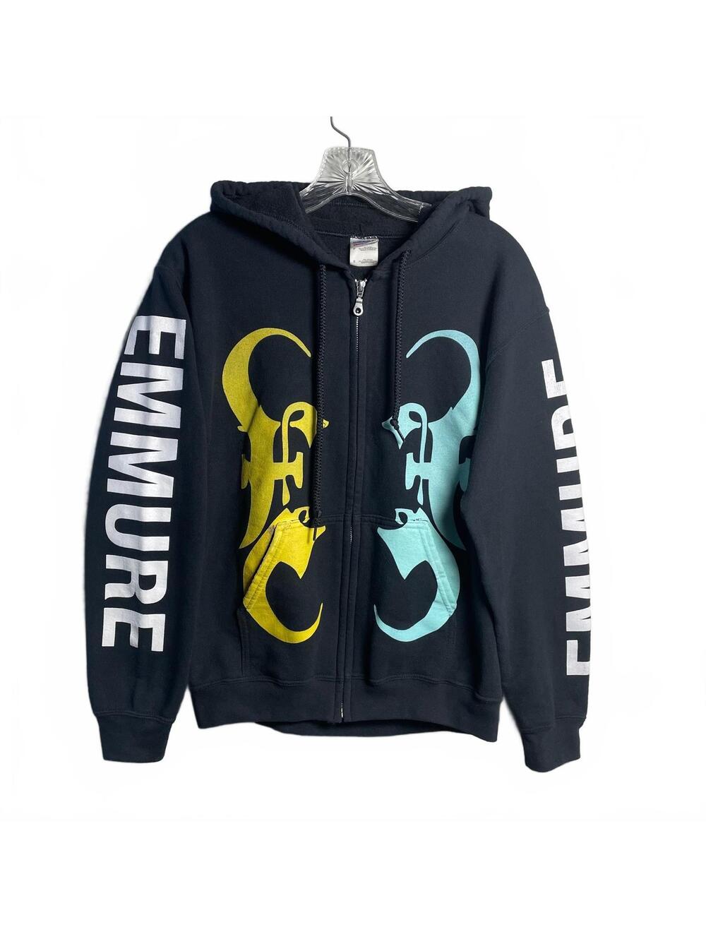Emmure 2011 "Speaker Of The Dead" Black Zip-Up Metalcore Band Hoodie Men's S